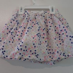White with multi- color squares Gymboree Skirt